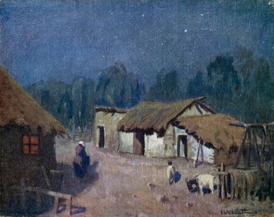 Een maanverlichte nacht in Centraal Argentinië door Ernest William Christmas